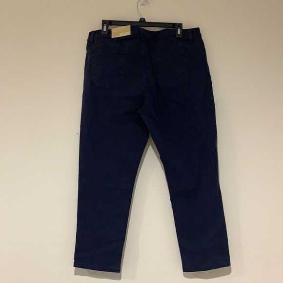 MICHAEL Michael Kors Izzy Cropped Skinny True Navy Blue Pants NEW $89 - Picture 7 of 8